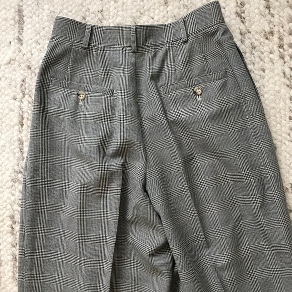 Banana Republic Glen Plaid wool trousers sz 4 - Picture 5 of 7